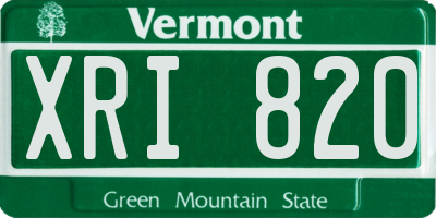 VT license plate XRI820