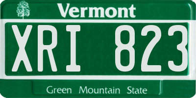 VT license plate XRI823