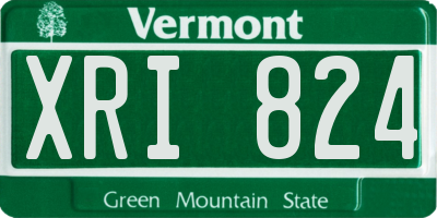 VT license plate XRI824