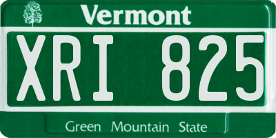 VT license plate XRI825