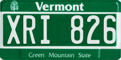 VT license plate XRI826