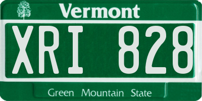 VT license plate XRI828