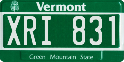 VT license plate XRI831