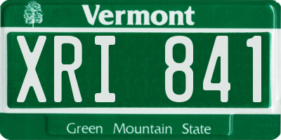 VT license plate XRI841