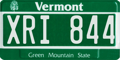 VT license plate XRI844