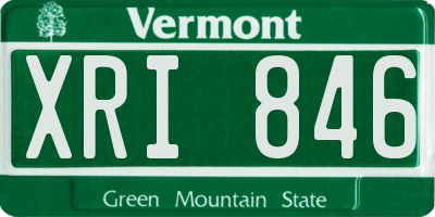 VT license plate XRI846