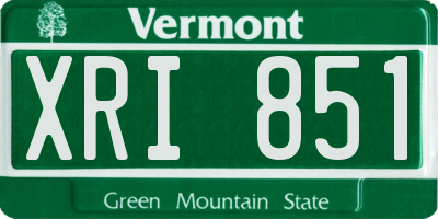 VT license plate XRI851