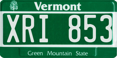 VT license plate XRI853