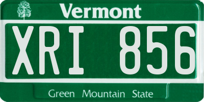 VT license plate XRI856