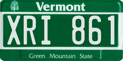 VT license plate XRI861