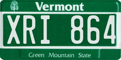 VT license plate XRI864