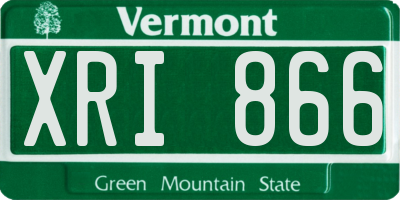VT license plate XRI866