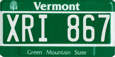 VT license plate XRI867
