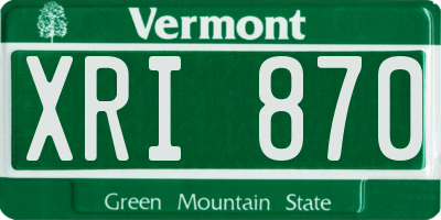 VT license plate XRI870
