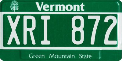 VT license plate XRI872