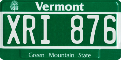 VT license plate XRI876