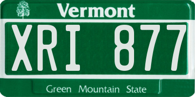 VT license plate XRI877
