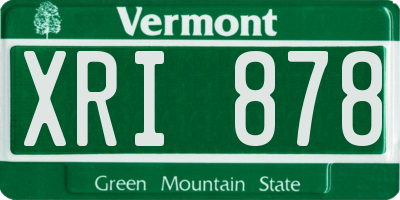 VT license plate XRI878