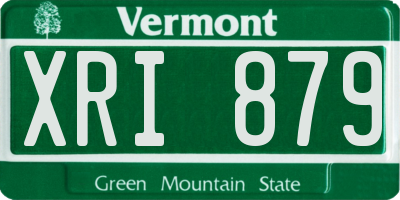 VT license plate XRI879