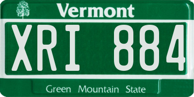 VT license plate XRI884