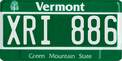 VT license plate XRI886