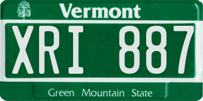 VT license plate XRI887
