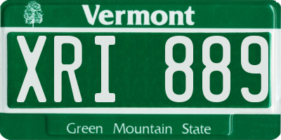 VT license plate XRI889