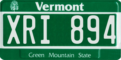 VT license plate XRI894