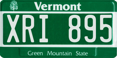 VT license plate XRI895