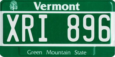 VT license plate XRI896