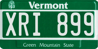 VT license plate XRI899