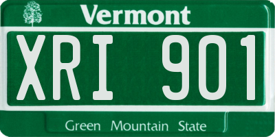 VT license plate XRI901