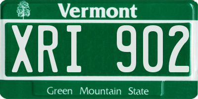 VT license plate XRI902