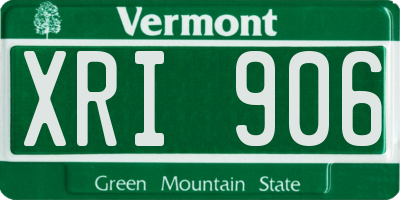 VT license plate XRI906