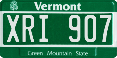 VT license plate XRI907