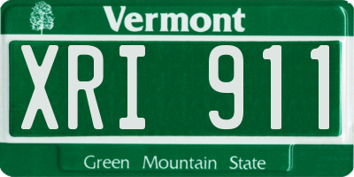 VT license plate XRI911