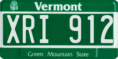 VT license plate XRI912