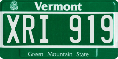 VT license plate XRI919