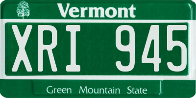 VT license plate XRI945