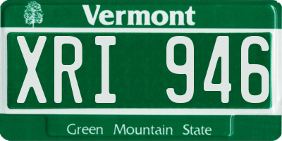 VT license plate XRI946