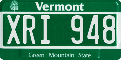 VT license plate XRI948