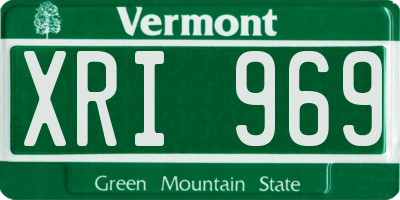 VT license plate XRI969