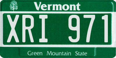 VT license plate XRI971