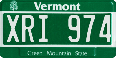 VT license plate XRI974