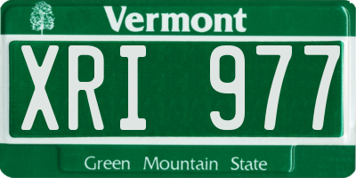 VT license plate XRI977