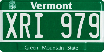 VT license plate XRI979