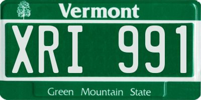VT license plate XRI991