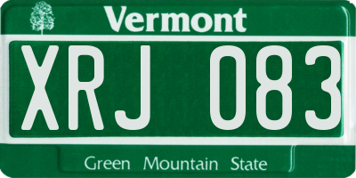 VT license plate XRJ083