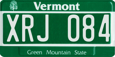 VT license plate XRJ084