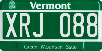 VT license plate XRJ088